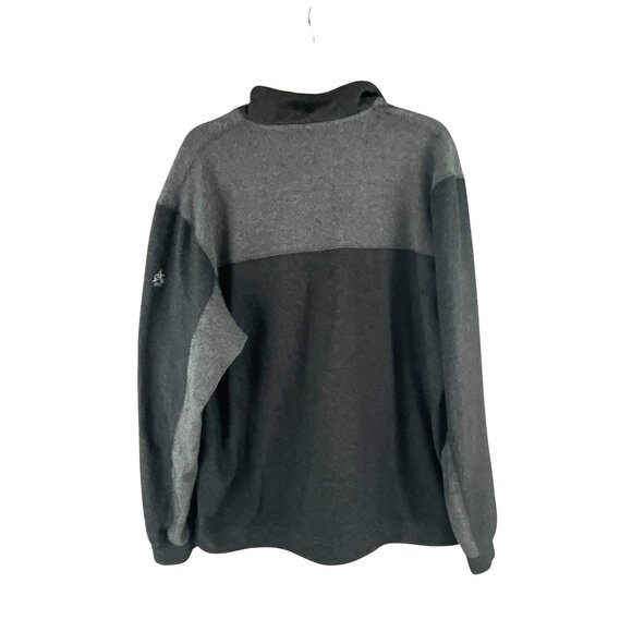 Straight Down 1925 Mens Half-Zip Pullover Sweatshirt Large Black Gray Streetwear - Picture 2 of 8